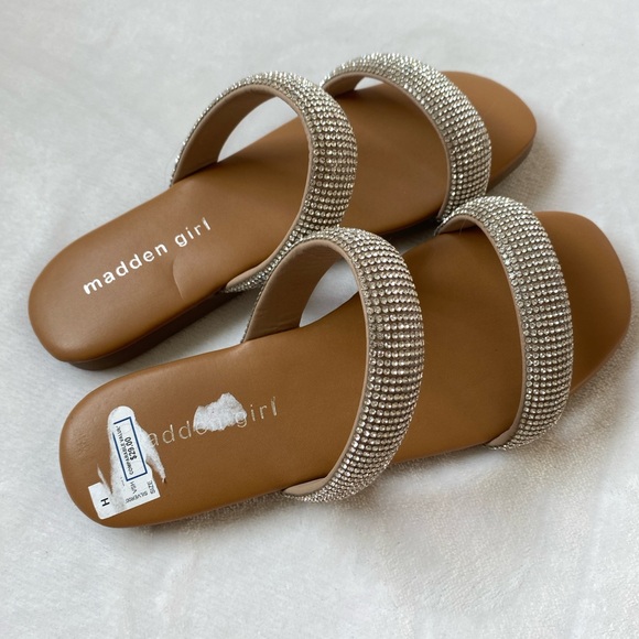 Slip On Sandals With Rhinestones - Picture 2 of 5